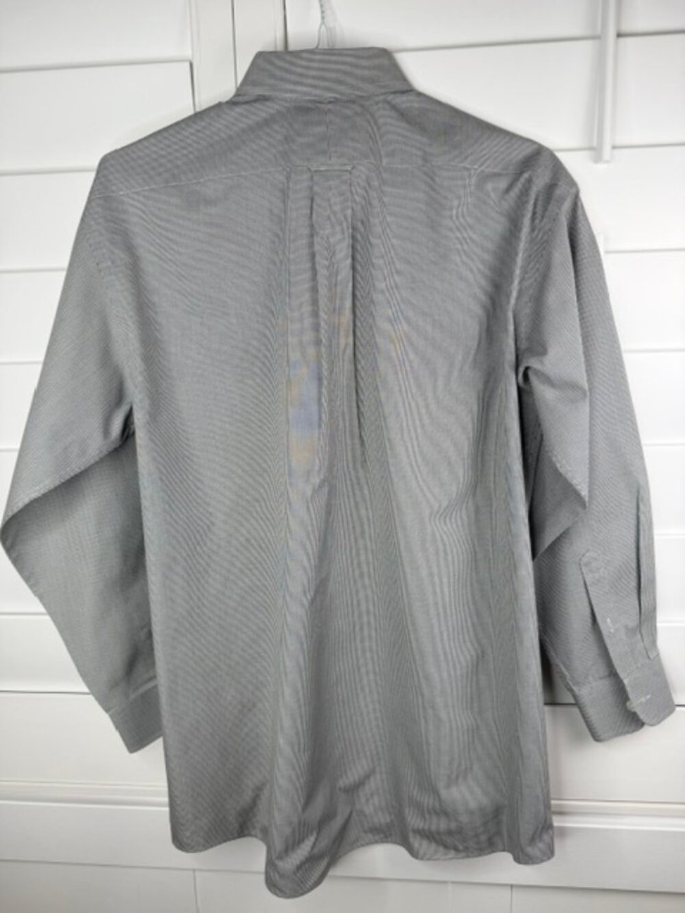 2 Roundtree & Yorke Pinpoint Cotton Micro-Check Dress Shirts - Size 15.5/33 - Picture 4 of 13
